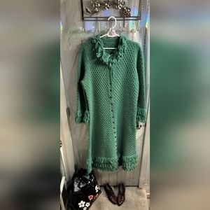 Knitted gown cardigan